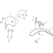 Carrosserie av. - Garde-boue AV