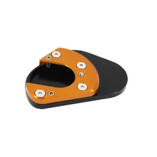 EXTENSION/AGRANDISSEUR BEQUILLE LATERALE MOTO POUR KTM 125 DUKE ALU CNC ANODISE NOIR/ORANGE  -AVOC-