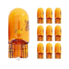 LIGHT BULB 12V  5W STANDART W5W FOOT W2,1x9,5D WEDGE- AMBER (DASHBOARD LIGHT +TURN LIGHTS)  (SOLD PER 10)  -FLOSSER-