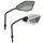 MIRROR FOR SCOOT REPLAY ARROW -WHITE-  BLACK ARM Ø 8mm (SOLD PER PAIR) **