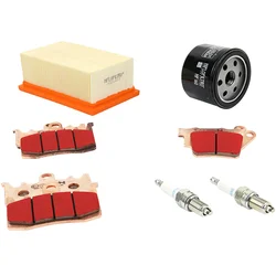 KIT ENTRETIEN MOTO ADAPTABLE BMW F 800 R 2015>2018 PLAQUETTE METAL FRITTE (PACK 7 PIECES) -SELECTION P2R PREMIUM