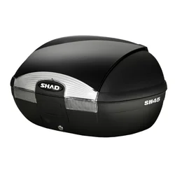 TOP CASE SHAD SH45 NOIR 45L AVEC PLATINE (CONTENANCE 2 CASQUES INTEGRAUX) (L56xH32,5xP41cm)  (D0B45100)