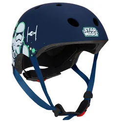 CASQUE VELO ENFANT DISNEY V3 STAR WARS BLEU FONCE MAT AVEC MOLETTE REGLAGE TAILLE 54-58 (VENDU SUR CARTE)