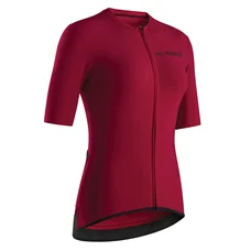 MAILLOT GIST LADY / FEMME MANCHES COURTES SUPREMO ZIP TOTAL ROUGE AMARANTE L -5371