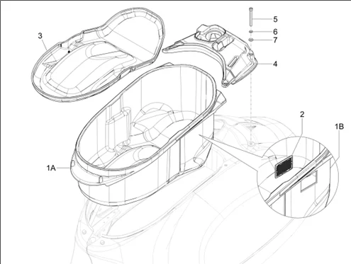 Logement casque - Dessous de selle