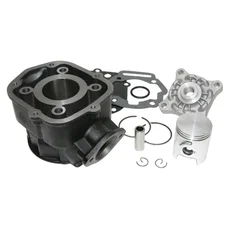 COMPLETE CYLINDER KIT FOR 50cc MOTORBIKE ARTEK K1 CAST IRON FOR DERBI 50 SENDA 2006>, GPR 2006>/GILERA 50 SMT 2006>, RCR 2006> (PIAGGIO EUR 3 ENGINE)(ONLY WITH CHAMBER INSERT)