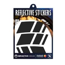 AUTOCOLLANT/STICKER REFLECHISSANT POUR ROUE DE VELO HAUTEUR 40mm MODELE RACER NOIR (PLANCHE)  -REFLECTIVE BERLIN-