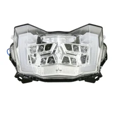FEU ARRIERE MOTO ADAPTABLE YAMAHA 900 MT-09 2017> TRANSPARENT A LEDS AVEC CLIGNOTANT INTEGRE  (HOMOLOGUE)  -AVOC-