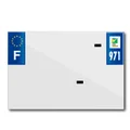 PLASTIC STRIP FOR PVC LICENSE PLATE WITH BUSINESS NAME (MOTORBIKE FORMAT 210X145)-DEPT 971/EUROPE (SOLD PER UNIT)