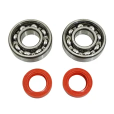BEARING FOR CRANKSHAFT+SEALS FOR SCOOT P2R FOR PEUGEOT 50 LUDIX, SPEEDFIGHT 3, JET FORCE, KISBEE/DJANGO 2STROKE (KIT 6204 FAG STEEL C3/RED RACING SEAL)