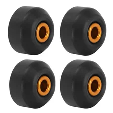 WHEEL AXLE PROTECTION PADS - ALUMINIUM FOR KTM 125 DUKE - BLACK/ORANGE (FRONT+REAR)  -AVOC