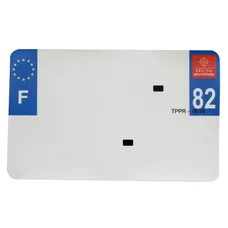BANDE PLAQUE MOTO 210x130 POUR PVC VIERGE DEP. 82/EURO (VENDU A L'UNITE)