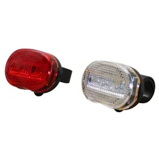 LIGHT SET-ON BATTERY- ON HANDLEBAR/SEATPOST MARWI 404 TRILED-BLACK-INCLUDED 2 AAA BATTERIES