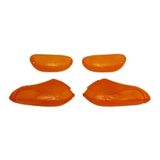 LENS FOR FLASHER FOR  SCOOT  GILERA 50 STALKER FRONT+REAR 1997>2000 ORANGE (x4)  -REPLAY