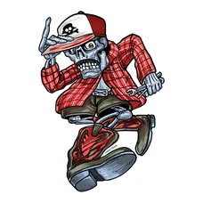 AUTOCOLLANT/STICKER LETHAL THREAT EL MECANICO (60x80mm)