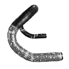 RUBAN DE GUIDON / CINTRE NEWTON EBON NOIR DEGRADE BLANC AVEC BOUCHONS (CONFORTABLE EPAISSEUR 2.6mm)