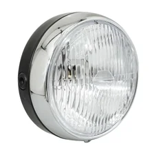 PHARE/PROJECTEUR CYCLO ADAPTABLE PEUGEOT/MBK ROND DIAM 140mm NOIR (BA20d)  -SELECTION P2R-