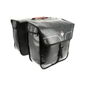 DOUBLE BAG FOR BICYCLE-REAR- RIGIDE HAPO-G 32Lt.BLACK WATERPROOF- VELCRO TAPES ON CARRIER -