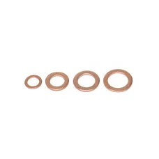 DRAIN PLUG GASKET - BRASS - Internal Ø 8 to 14mm - External Ø 12 to 20mm  (4 PIECES SET)  -SELECTION P2R-