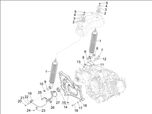 Suspension arrière - Amortisseur/s