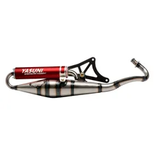 POT SCOOT YASUNI Z VERNI POUR PIAGGIO 50 ZIP 2T, TYPHOON, NRG/GILERA 50 STALKER, RUNNER, DNA  (SILENCIEUX ROUGE)  -TUB418R-