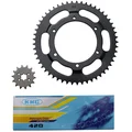 KIT CHAINE ADAPTABLE DERBI 50 GPR 1997>2003  420  14x53  (ALESAGE 108mm + DEPORT) (DEMULTIPLICATION ORIGINE)  -P2R-