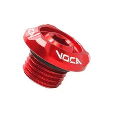 BOUCHON D'HUILE SCOOT VOCA RACING POUR MBK 50 BOOSTER, STUNT, NITRO, OVETTO/YAMAHA 50 BWS, SLIDER, AEROX, NEOS ALU CNC ROUGE (M14x1,50)