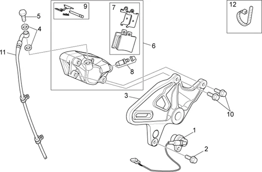 Pince frein arrière