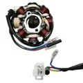 IGNITION STATOR FOR SCOOT 50cc CHINESE 4STROKE GY6,139QMB/PEUGEOT 50 KISBEE, V-CLIC 4STROKE/KYMCO 50 AGILITY 4STROKE/SYM 50 ORBIT 4STROKE/BAOTIAN 50 BT49QT 4STROKE (8 POLES - VERSION 2 - 5 WIRES)  -P2R-