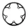 CHAINRING FOR ROAD BIKE- 5 Arms- 46T.Ø 135 -OUTER- ALUMINIUM BLACK- 7075 TA VENTO -CAMPAGNOLO TYPE- 9/10Speed.
