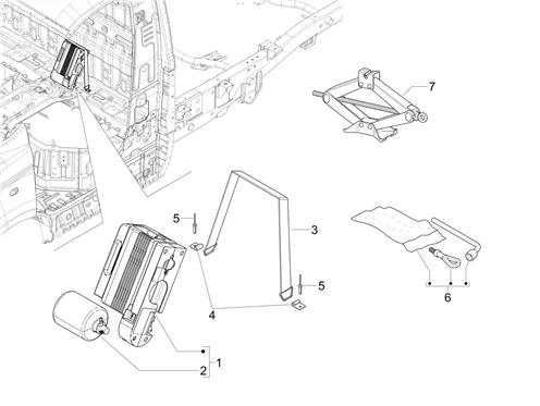 Roue de secours - Trousse à outils