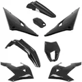 FAIRINGS/BODY PARTS FOR RIEJU 50 MRT 2022>, MRT ENDURO 2022>, MRT PRO 2022>, MRT SM 2022> GLOSS BLACK (8 PARTS KIT) -P2R-