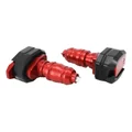 CRASHPADS/TOP BLOCK FOR YAMAHA MT 07 - ALU CNC ANODIZED RED -WITH LOGO (PAIR)  -AVOC--
