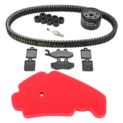 KIT ENTRETIEN MAXISCOOTER ADAPTABLE PIAGGIO 400 MP3 2007>2013 PLAQUETTE ORGANIQUE (PACK 8 PIECES) -SELECTION P2R PREMIUM