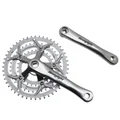 PEDALIER ROUTE STRONGLIGHT 9/10V. IMPACT ECO ARGENT 170mm 48-38-28 COMPATIBLE 8V. (AXE CARRE 115mm)