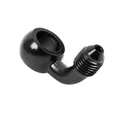 RACCORD BANJO DURITE DE FREIN DIAM INT 10mm DIAM EXT M10 x 125 COUDE 90° ALU NOIR  -P2R-