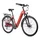 VELO ELECTRIQUE/VAE CITY 28 LEADER FOX NARA MIXTE ROUGE 7V MOTEUR ROUE AR BAFANG 36V 45Nm BATTERIE 15Ah (16,5'' - H43cm - TAILLE S - POUR ADULTE DE 158cm à 168cm)
