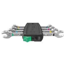 WERA  6005 JOKER -SET OF 4 DOUBLE OPEN ENDED WRENCH Ø  6 > 13 mm CHROME MOLY  German tools for workshop