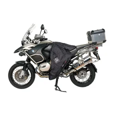TABLIER COUVRE JAMBE TUCANO MOTO GAUCHO R1200 PRO NOIR POUR BMW 1200 R GS 2013>, 1250 R GS 2018> (TERMOSCUD PRO 4 SEASON) (SYSTEME ANTI-FLOTTEMENT SGAS)