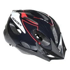 CASQUE VELO ENFANT JUNIOR NEWTON CROSSRIDE NOIR/ROUGE AVEC VISIERE ET LOCK TAILLE 53-55 (VENDU EN BOITE)