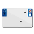 PLAQUE IMMATRICULATION MOTO TIFLEX ALU PREPERCEE 210x130 DEP. 68 VIERGE (VENDU PAR 10)