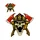 AUTOCOLLANT/STICKER LETHAL THREAT MINI FIRE FIGHTER SKULL (60x80mm)