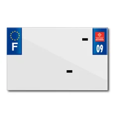 BANDE PLAQUE MOTO 210x130 POUR PVC VIERGE DEP. 09/EURO (VENDU A L'UNITE)
