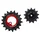 GALET DERAILLEUR AOPW TRIPEAK 13-18 DENTS CERAMIQUE 12/11V. SHIMANO DEORE XT 8100/8130 SLX 7120/7100  ROUGE (JEU DE 2)