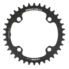 CHAINRING FOR E-BIKE - SINGLE 36teeth Ø104 BLACK TA E-ONE 4 ARMS ALU 7075 FOR BOSCH / BROSE / YAMAHA / GIANT / SHIMANO E-STEPS TA E-ONE