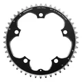 PLATEAU ROUTE 5BRA D.130 STRONGLIGHT 46DTS EXTERIEUR NOIR ALU 7075 TYPE SHIMANO  9/10V.