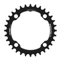 CHAINRING FOR E-BIKE - SINGLE 32teeth Ø104 BLACK TA E-ONE 4 ARMS ALU 7075 FOR BOSCH / BROSE / YAMAHA / GIANT / SHIMANO E-STEPS TA E-ONE
