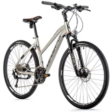 VELO MUSCULAIRE VTC 28 LEADER FOX SUMAVA FEMME ARGENT MAT 9V CADRE 18 POUCES (TAILLE ADULTE 170 à 178 cm)