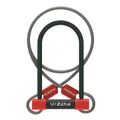 ANTITHEFT FOR BICYCLE -U LOCK ZEFAL K-TRAZ U13 (KEY LOCK) 115x230mm Ø 13mm + EXTENDER CABLE 1.2M WITH CLIP BRACKET- SECURE LEVEL SILVER  - 2 Stars Fub Approved