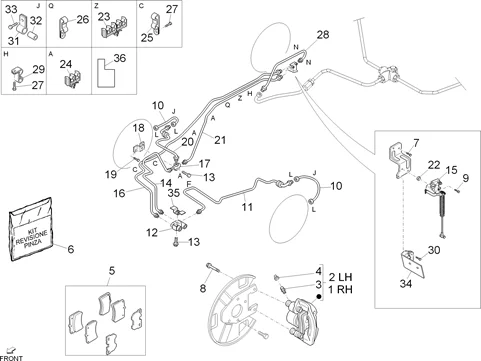 Tuyaus du freins - Etriers de frein